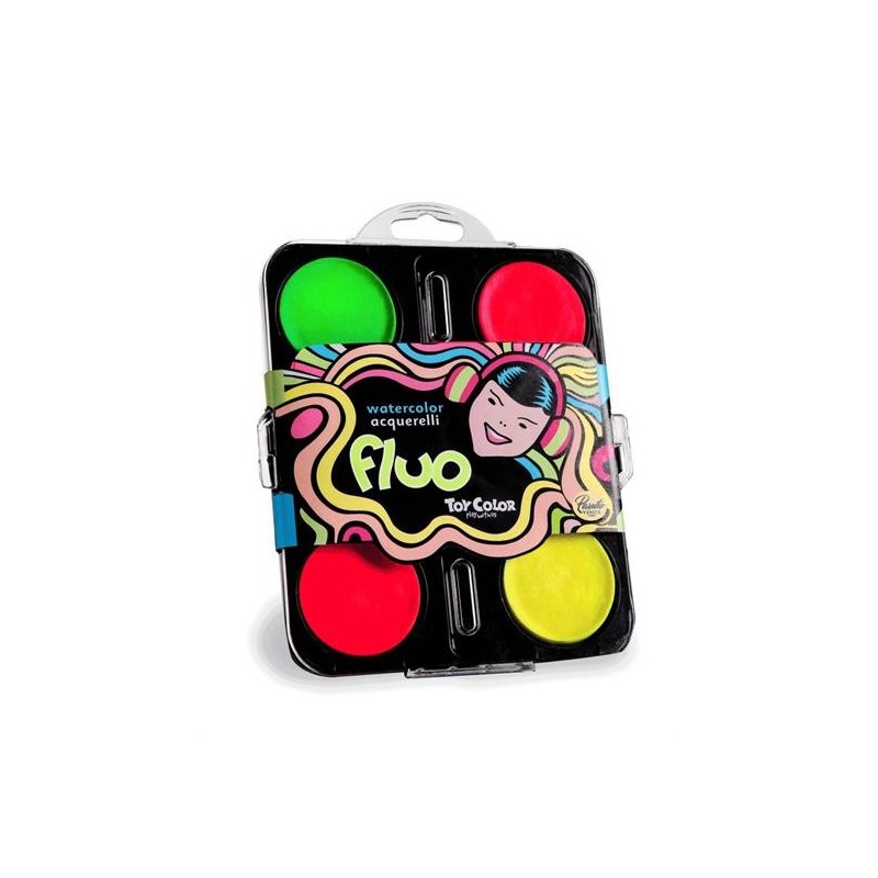 ACQUARELLI MAXI FLUO PASTIGLIE Ø 55 PZ.6