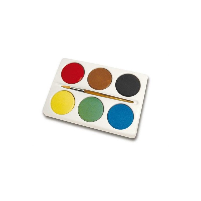 ACQUARELLI JUMBO TAVOLOZZA + 6 COLORI + PENNELLO MM.57X19
