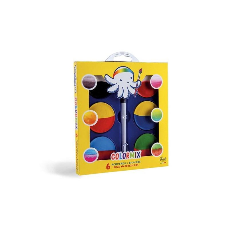 ACQUARELLI MAXI COLORMIX PASTIGLIE Ø 57 PZ.6 BI-COLORI
