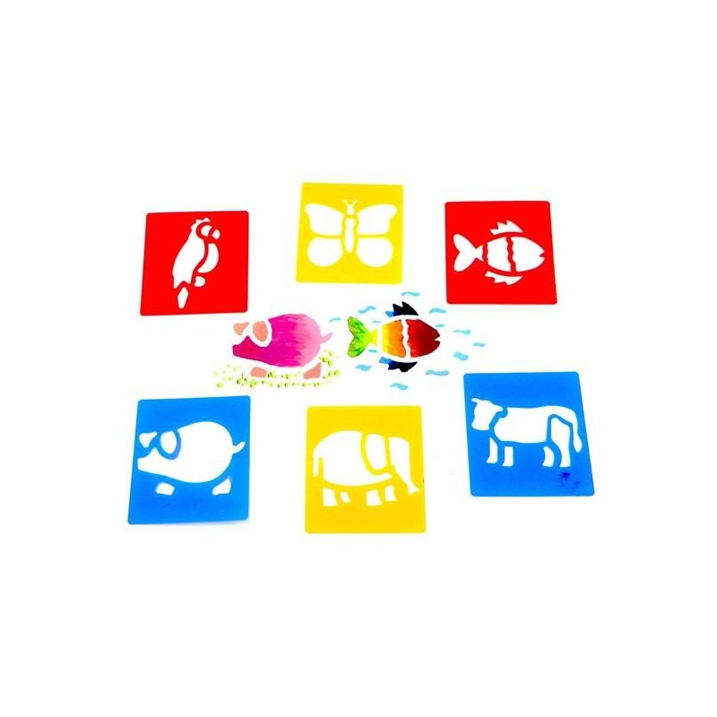 STENCIL ANIMALI PZ. 6