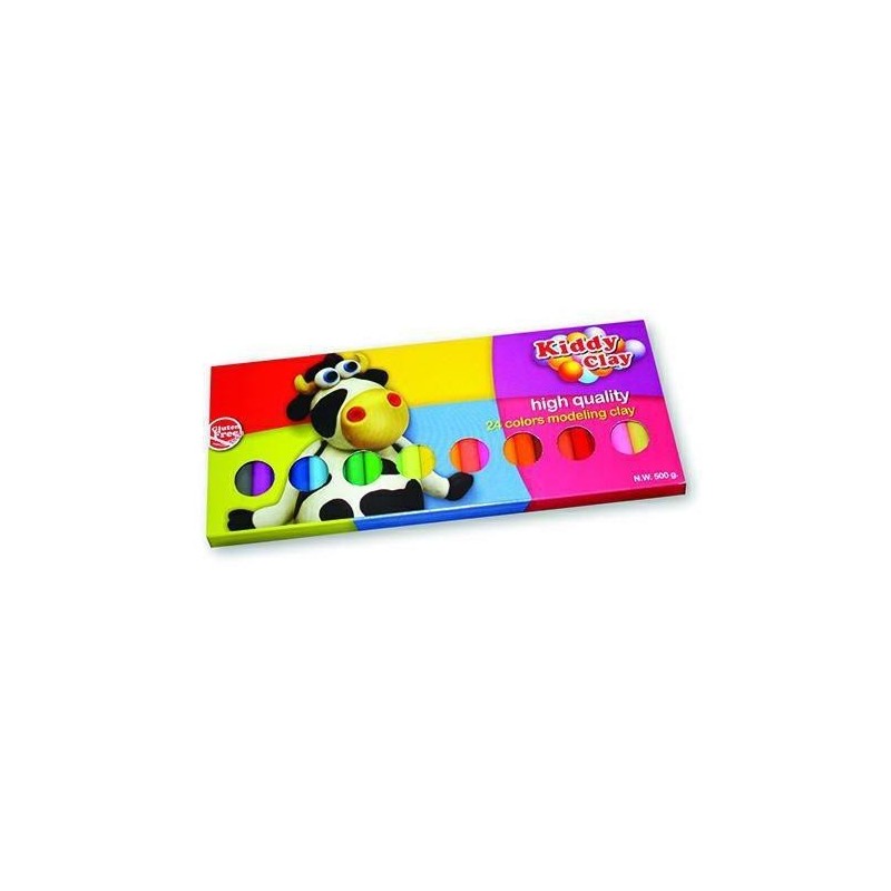 PLASTILINA KIDDY CLAY GR.500 24 COL. ASS.