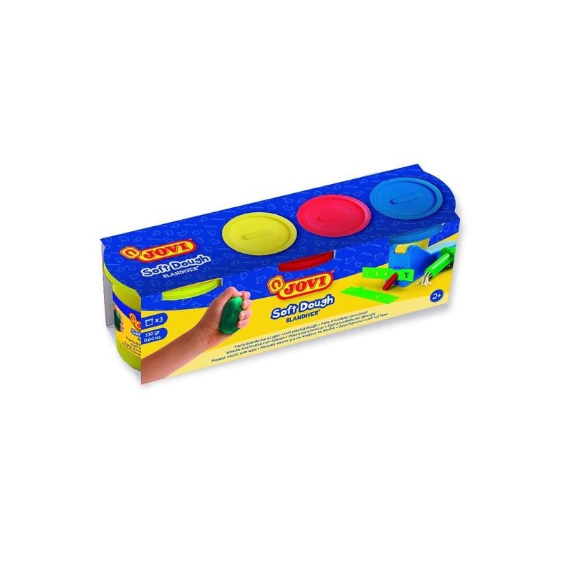 PASTA PER MODELL. SOFT DOUGH 3X110 GR. GIALLO/ROSSO/BLU