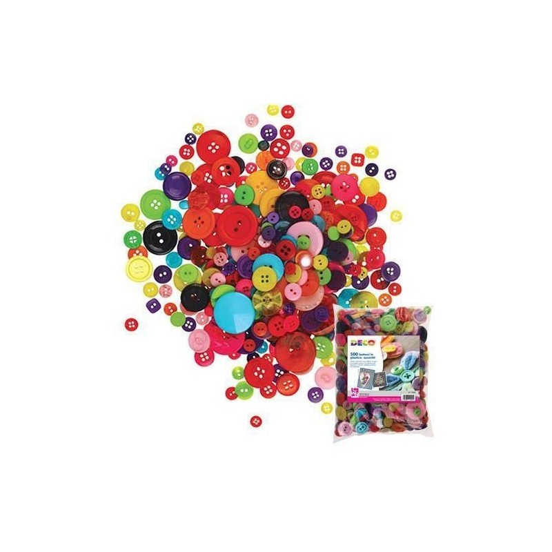 BOTTONI DA INFILARE GR. 500 ASSORTITI PZ.650