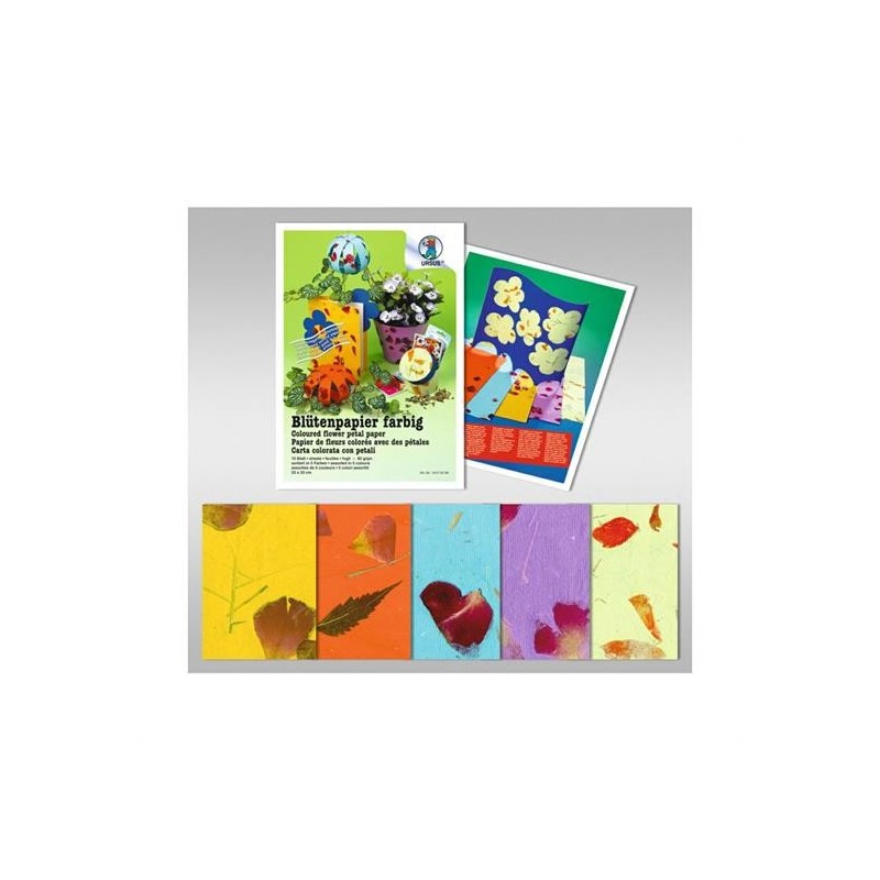 CARTA FIORI FG. 10 COLORI NATURALI GR. 80 CM. 23X33