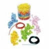 PERLE TRASPARENTI COLORATE BARATTOLO 250 GR