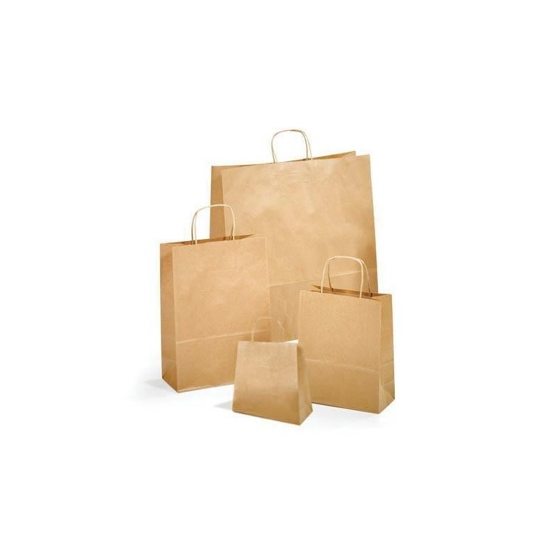 SACCHETTI IN CARTA AVANA PZ.25 CM. 22X10X27