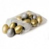 UOVA PLASTICA DA DECOR. PZ. 24 ORO E ARGENTO
