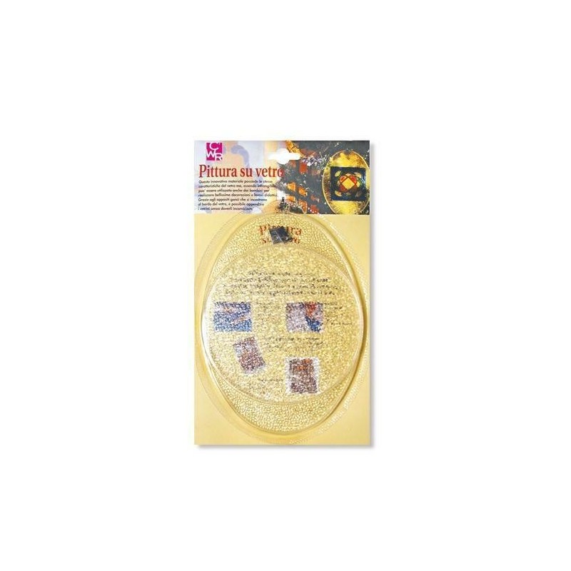 PLASTOVETRO DA DECORARE OVALE + TONDO Ø CM. 14