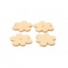 LEGNO DA DECORARE  MAGNETI IN LEGNO FIORE CM. 5 PZ.4