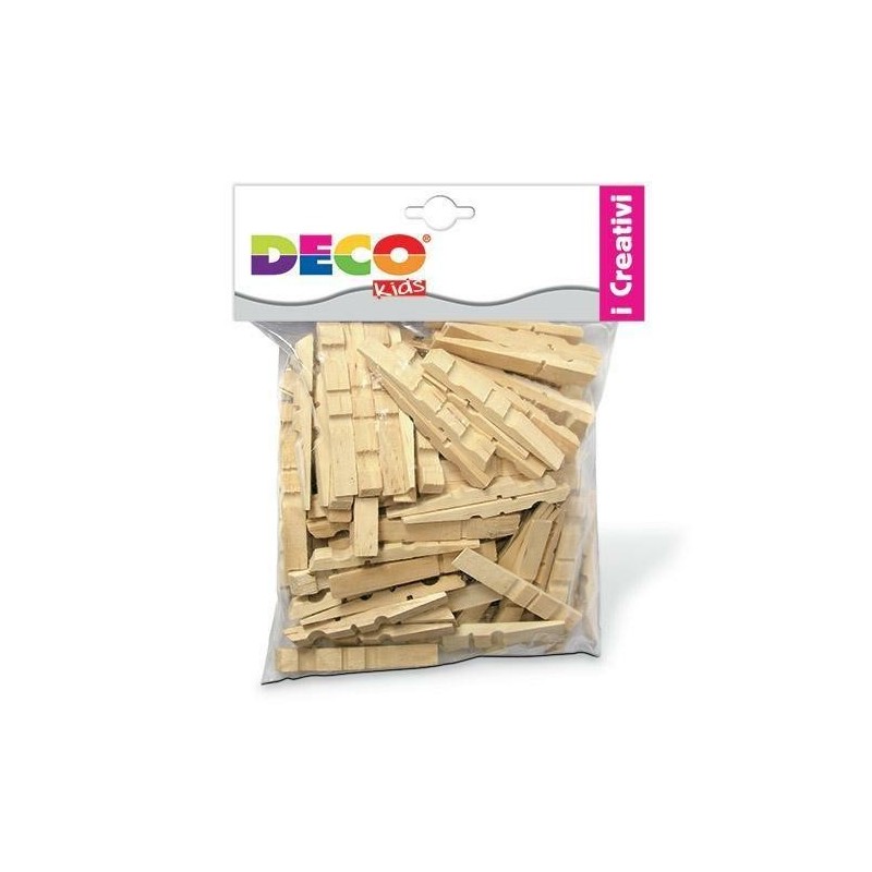 LEGNO DA DECORARE MEZZE MOLLETTE PZ. 100 MM.45X6