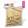 LEGNO DA DECORARE MEZZE MOLLETTE PZ. 100 MM.45X6