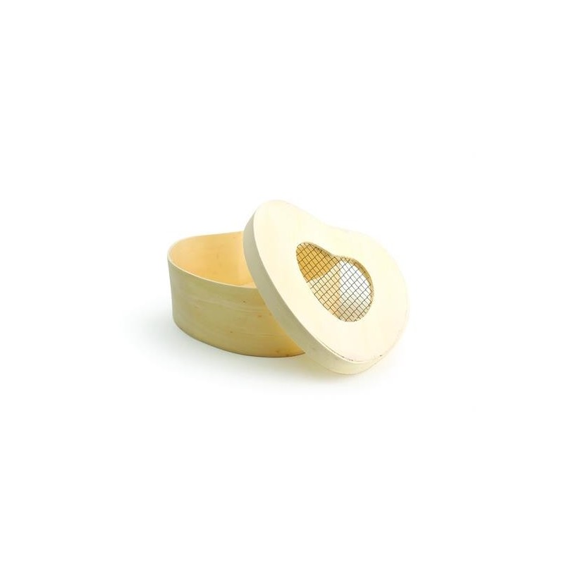 LEGNO DA DECORARE  SCATOLA CUORE CM. 12,5X12,5X5,5