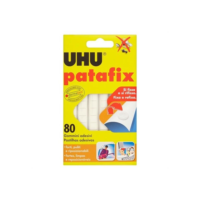 COLLA GOMMA ADESIVA UHU PATAFIX GR.50 BIANCA