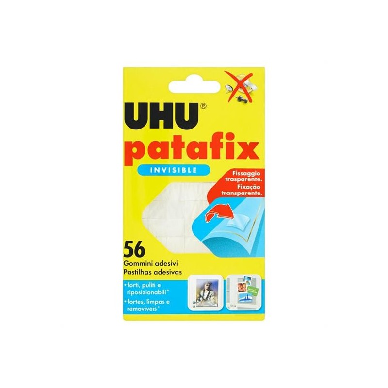COLLA GOMMA ADESIVA UHU PATAFIX GR.50 TRASP.
