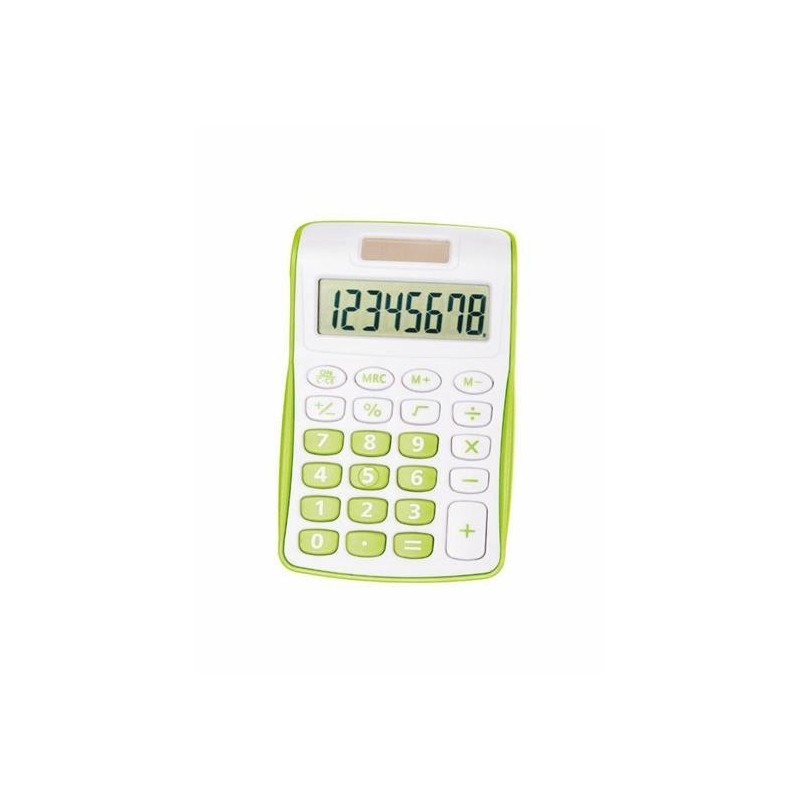 CALCOLATRICE TASCABILE 8 CIFRE CM. 11X7X2 VERDE