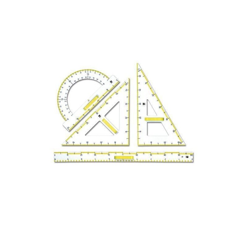 SQUADRA PER LAVAGNA IN PLASTICA CM. 60\45