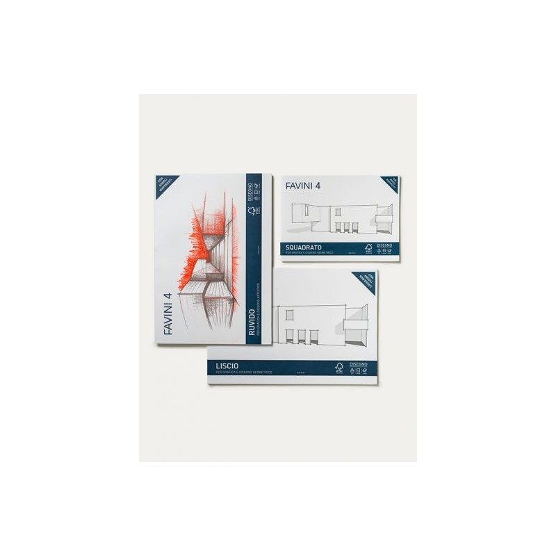 BLOCCO DISEGNO FAVINI F4 24X33 220 Gr 20 FF SQUADRATO