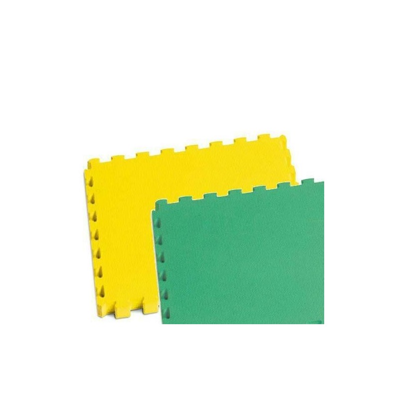 TAPPETO INCASTRO EVA CM.100X100X2,5 GIALLO/VERDE
