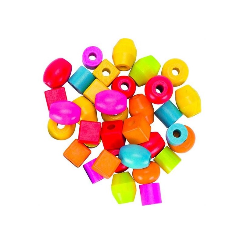 PERLE IN LEGNO DA INFILARE CM. 2 PZ.45