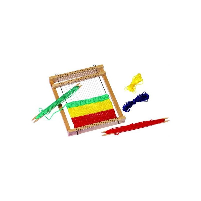 TELAIO IN LEGNO CM.22X19 LANA IN 4 COLORI