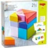 TANGRAM CUBO 3D IN LEGNO CON SCHEDE