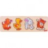 PUZZLE LEGNO C/POMELLI CM. 30X10 CANE, ANATRA  PZ.4