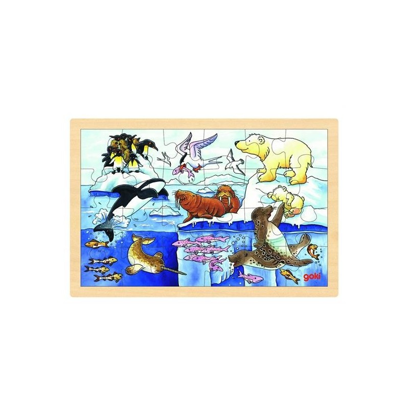 PUZZLE LEGNO 24 PZ ANIMALI POLARI