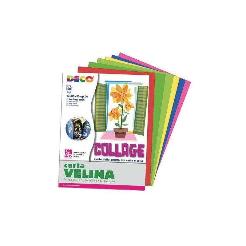 CARTA VELINA FG. 25 50X76 5 COL. ASS. CALDI