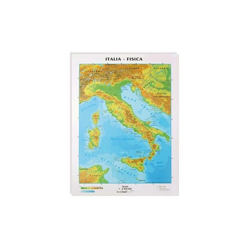 CARTA GEOGRAFICA A4 ITALIA