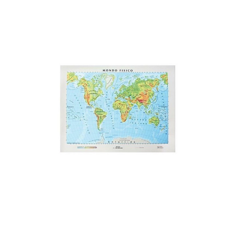 CARTA GEOGRAFICA A4 MONDO