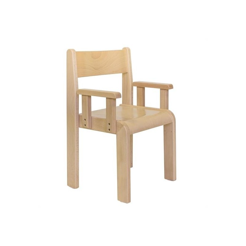 SEDIA CON BRACCIOLI 26 CM COLORE NATURALE