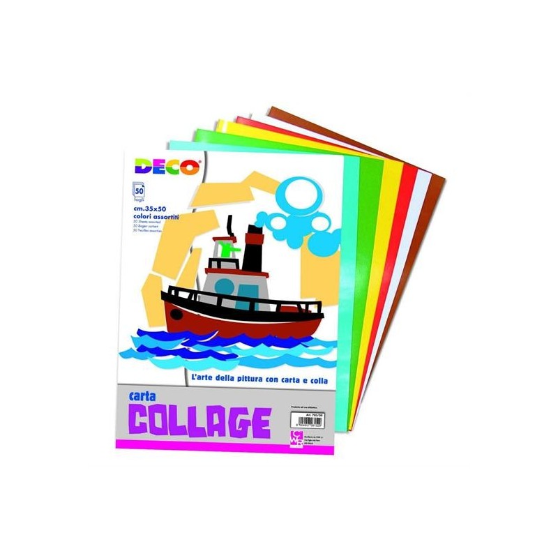 CARTA COLLAGE FG.50 35X50 COLORI ASSORTITI.
