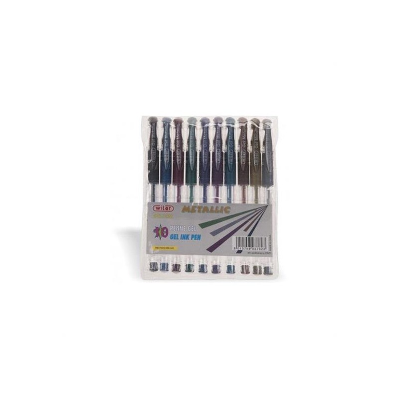 PENNA GEL METALLIZZATA 10 COLORI