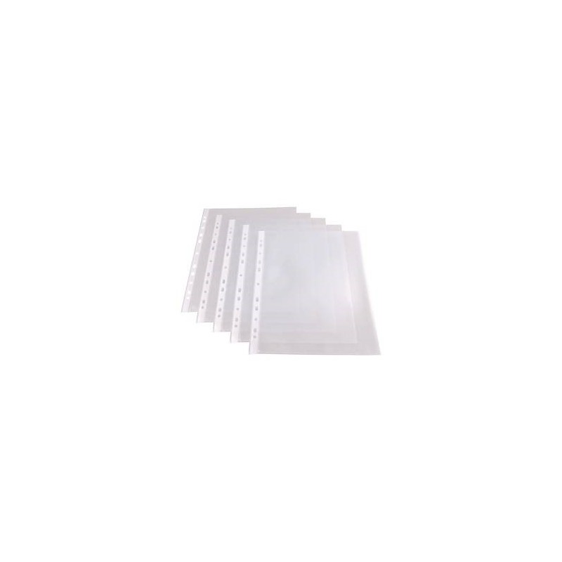 BUSTE PVC TRASP. CON FORI ANTIRIFLESSO A4 PZ. 100 MEDIUM