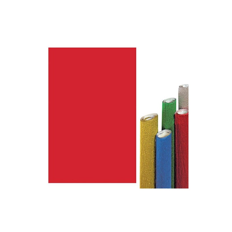 CARTA CRESPA METALLIZZATA 50X150 ROSSO