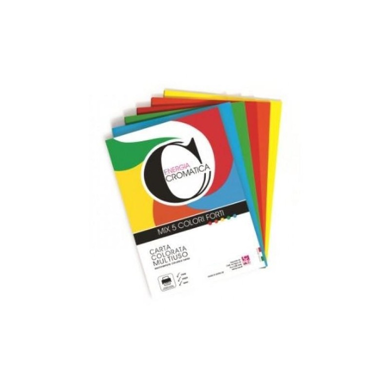 CARTONC. A4 GR.160 FG.100 CROMATICA 5 COL. FORTI