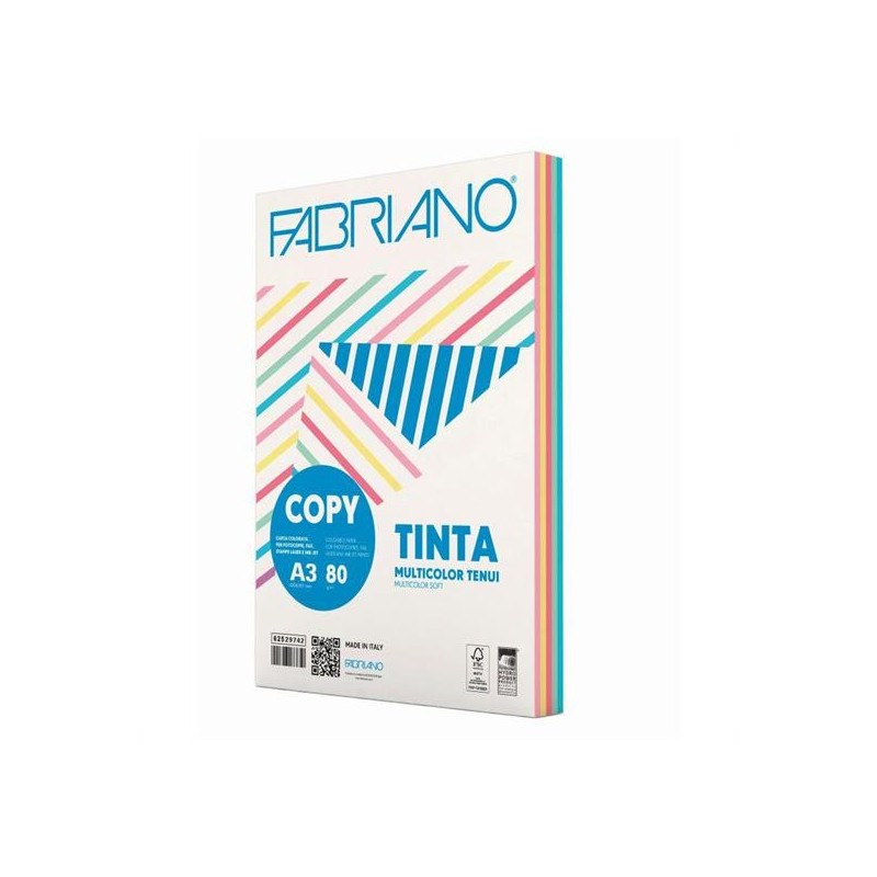 CARTA FOT. A3 TINTE TENUI\5 COL. GR.80 250FG.