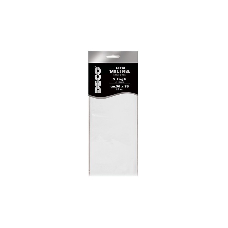 CARTA VELINA PERLESCENTE FG. 5 CM. 50X76 BIANCO
