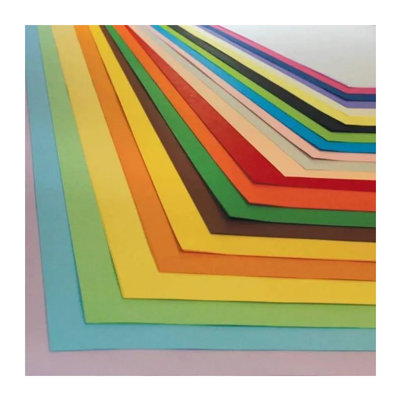 CARTONCINO BRISTOL 100x70 COLORATO Conf. 20 Colori Diversi