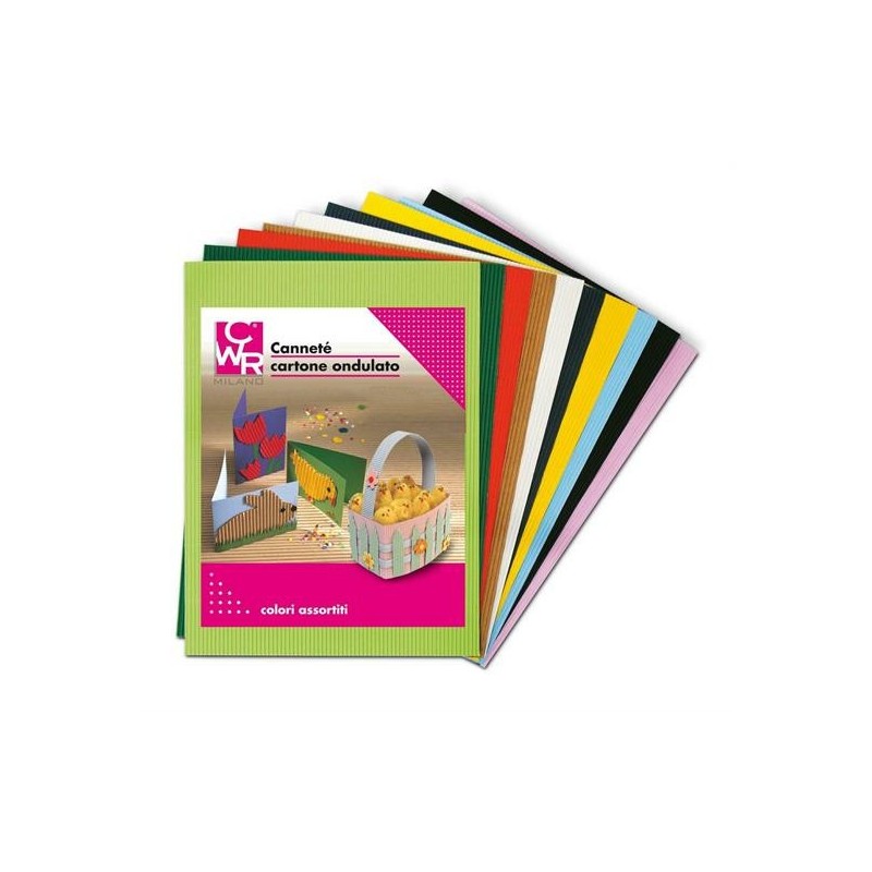 CARTONE ONDULATO 50X70 FG.10 COL. ASS.