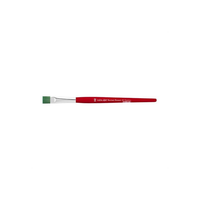 PENNELLO SINTETICO ROSSO PIATTO NR.12