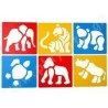STENCIL ANIMALI IN ESTINZIONE - 6 PZ