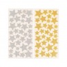 STELLE GOMA IN EVA ADESIVE GLITTERATE ORO/ARGENTO PZ.132