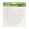 CARTONE DA DECORARE PUZZLE CUORE CM.16X16 PZ.10