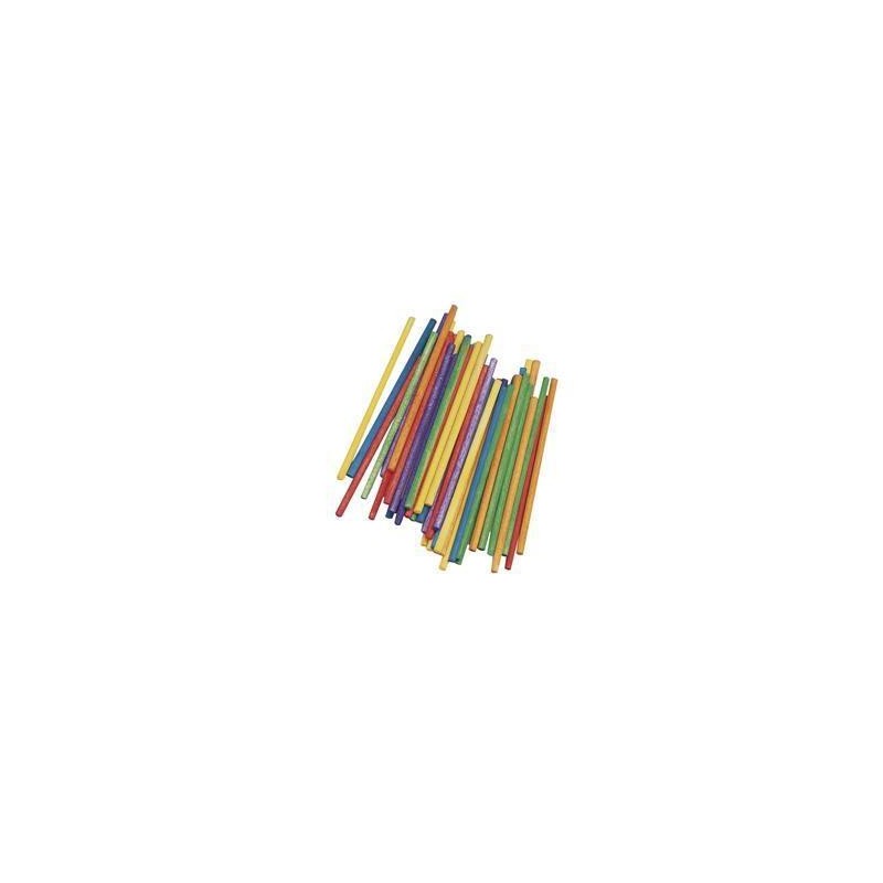 LEGNO DA DECORARE BASTONCINI COLORATI Ø MM.4X100 PZ. 60