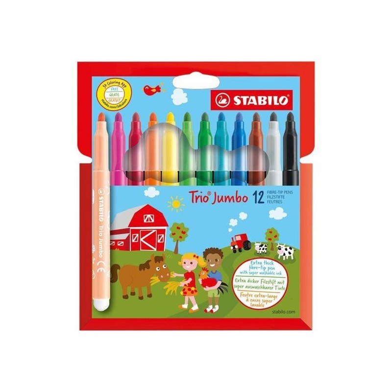 PENNARELLO STABILO TRIO JUMBO PZ.12