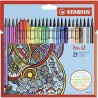 PENNARELLI STABILO PEN 68 SCATOLA CARTONE 24 COLORI MM.01