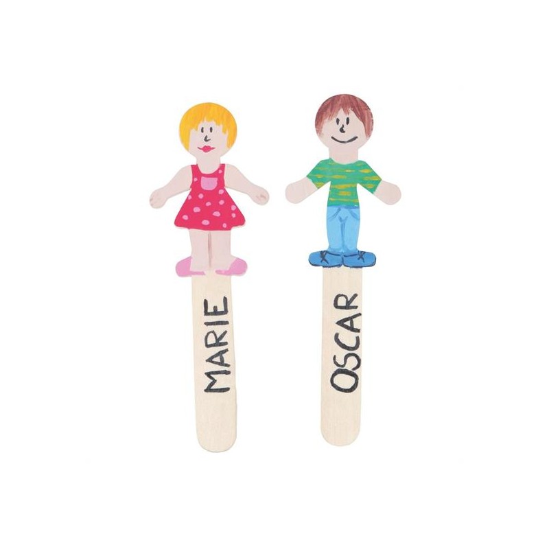 LEGNO DA DECORARE BAMBINO/BAMBINA CM.12X4 PZ.24