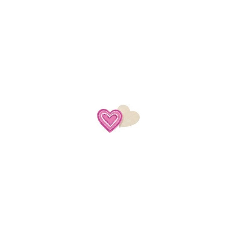 LEGNO DA DECORARE CLIP A CUORE  Ø CM.8