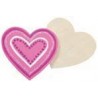 LEGNO DA DECORARE CLIP A CUORE  Ø CM.8
